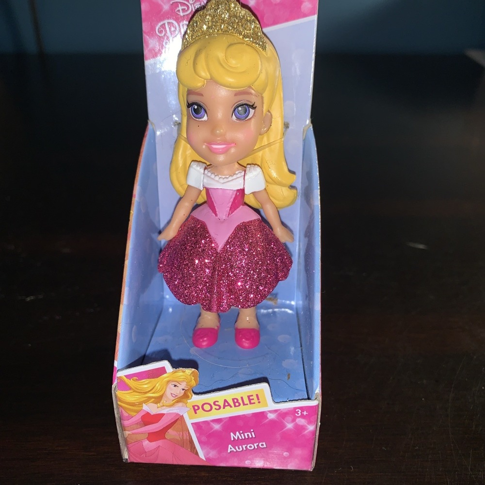 Disney‎ Princess Aurora Mini Toddler Doll 3" Sleeping Beauty NEW